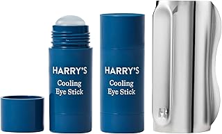 Harry's Cooling Eye Kit for Men - Gua Sha Depuffing Facial Massage Tool and 2 Cooling Eye Sticks