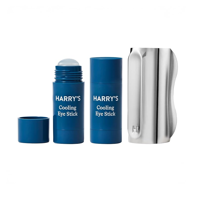 Harry's Kit para a Região dos Olhos com Ferramenta Gua Sha e 2 Bastões Refrescantes
