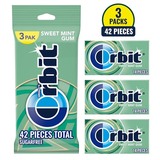 Orbit Chicle Sin Azúcar Sabor Menta Dulce, Pack de 2 x 3 Unidades miniatura 6