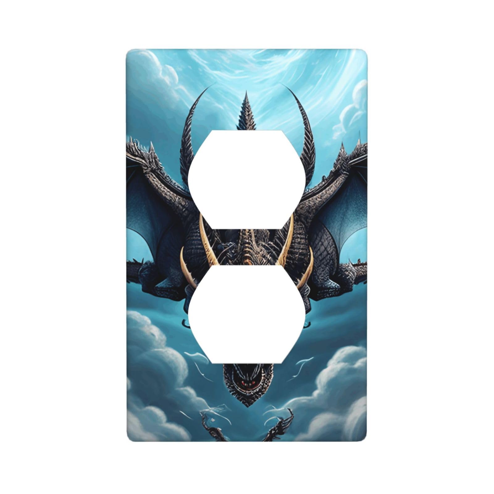 Flying Dragon Unbreakable Polycarbonate Switch Plate-1 Gang Screwless Wall Plate for Home Office