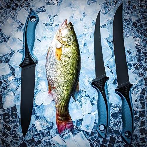 Knine Outdoors YD2208 Fish Fillet Knife Set Curved Flex 7 Inch 9 Inch Filet Knife thumb #5