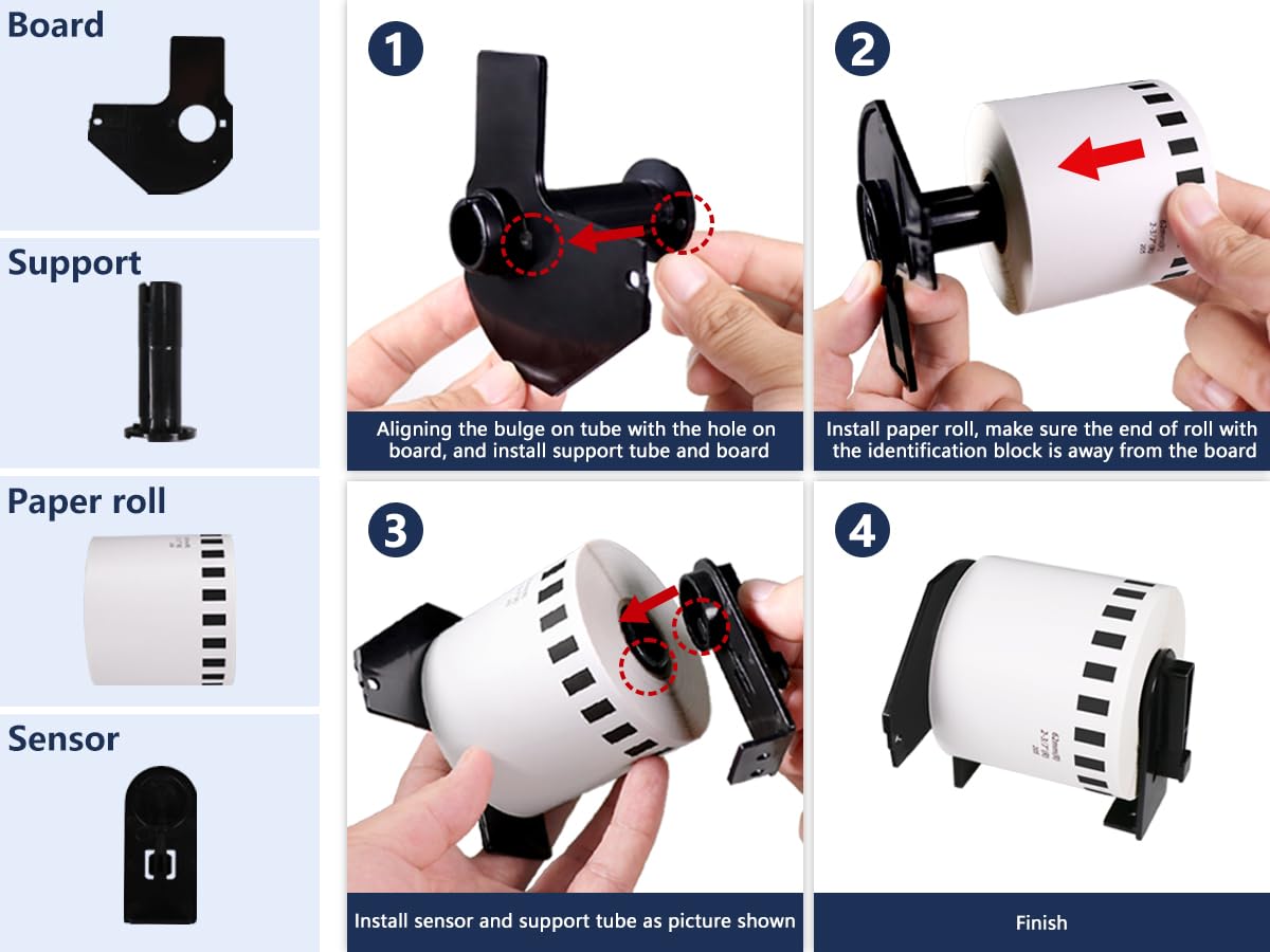 10 Rotoli Etichette Termiche Brother DK-22243 - 102x3048mm Per Spedizioni, Con Portaetichette - Foto 10