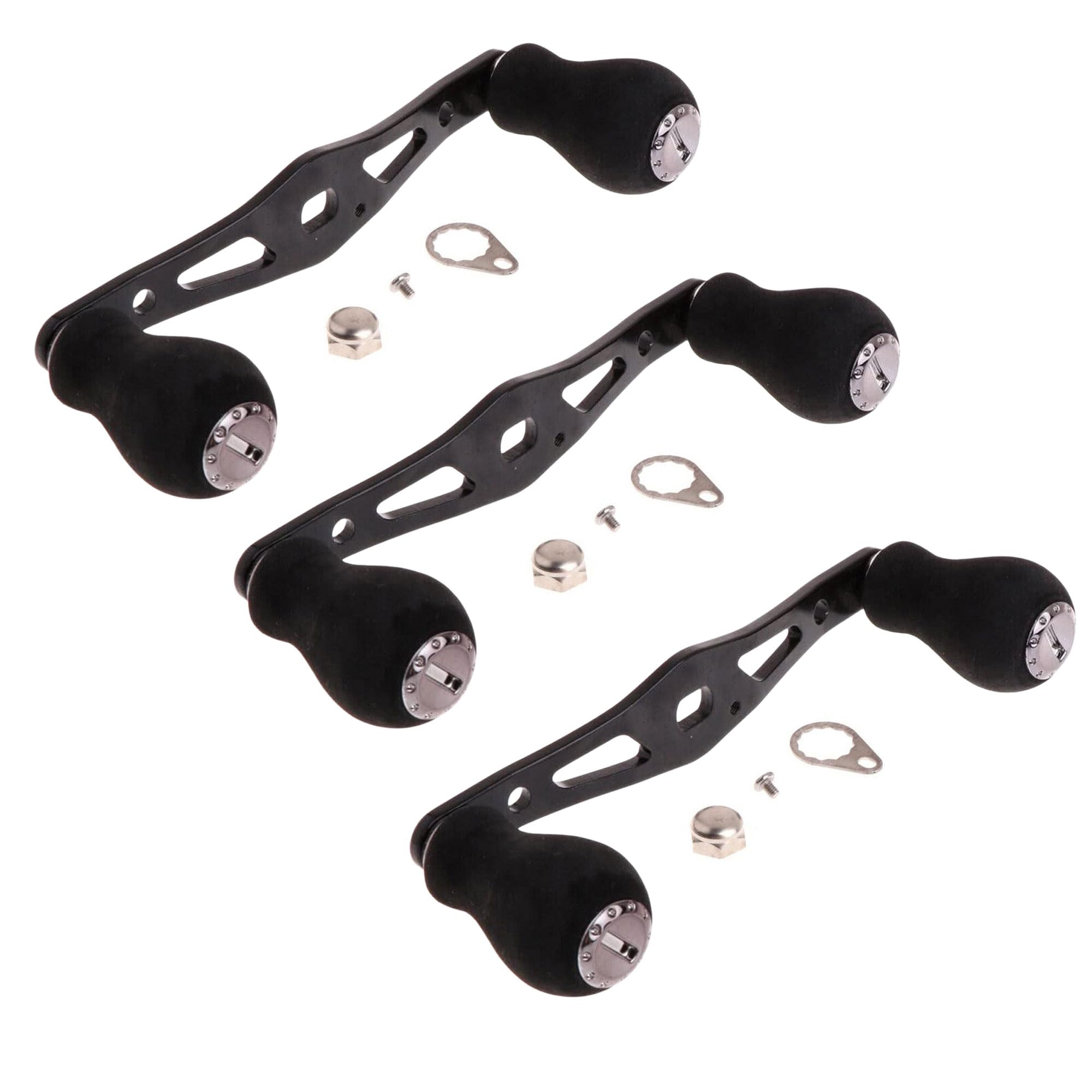 3PCS Black EVA Power Fishing Reel Handle Grip Fit For Abu Garcia Daiwa Baitcasting USA