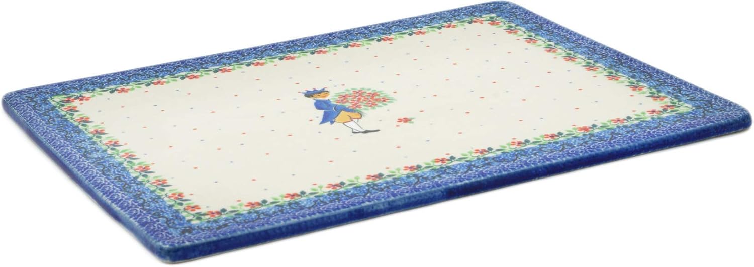 Polmedia Polish Pottery Cookie Sheet UNIKAT - Charming Prince Pattern Handmade in Boleslawiec Poland by Ceramika Artystyczna + Certificate of Authenticity