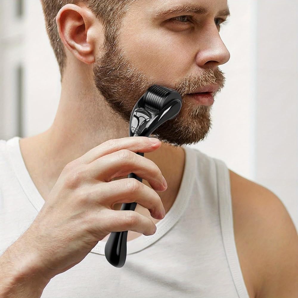 Radhav Mart Derma Roller 0.5 mm with Titanium Needles For Scalp, Face and Beard | Reduces Hair Fall | Hair Re Growth | Reduces Acne Scars | Safe for Men & Women