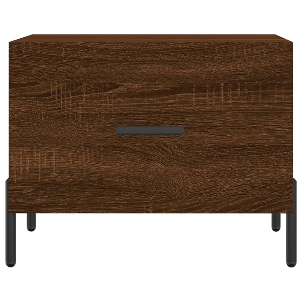 Homgoday Tavolino da caffè in rovere marrone, 50 x 50 x 40 cm, in legno ingegnerizzato, tavolino da tè per soggiorno, sala d'accoglienza degli ospiti, camera da letto e mobili da ufficio