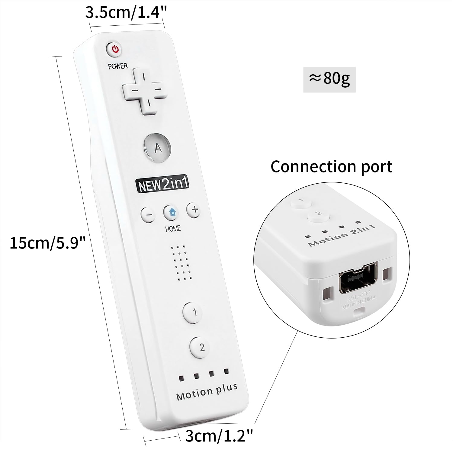 Amazon.com: OSTENT 2 in 1 Remote Controller Built in Motion Plus
