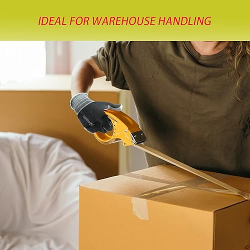 Miniatura 5 de JM-FUHAND Guantes de trabajo de seguridad con revestimiento de poliuretano ultrafino (poliuretano), 12 pares, para hombres y mujeres, para trabajos