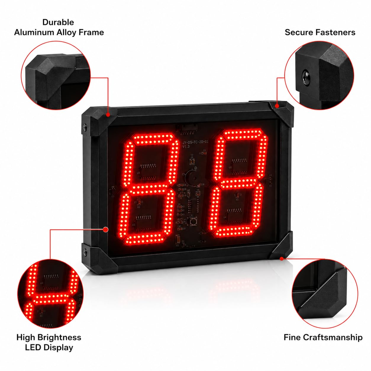 Tabellone segnapunti elettronico di pallacanestro, esposizione di temporizzazione dell'orologio del colpo del LED 12/24/14s per pallacanestro e pallav