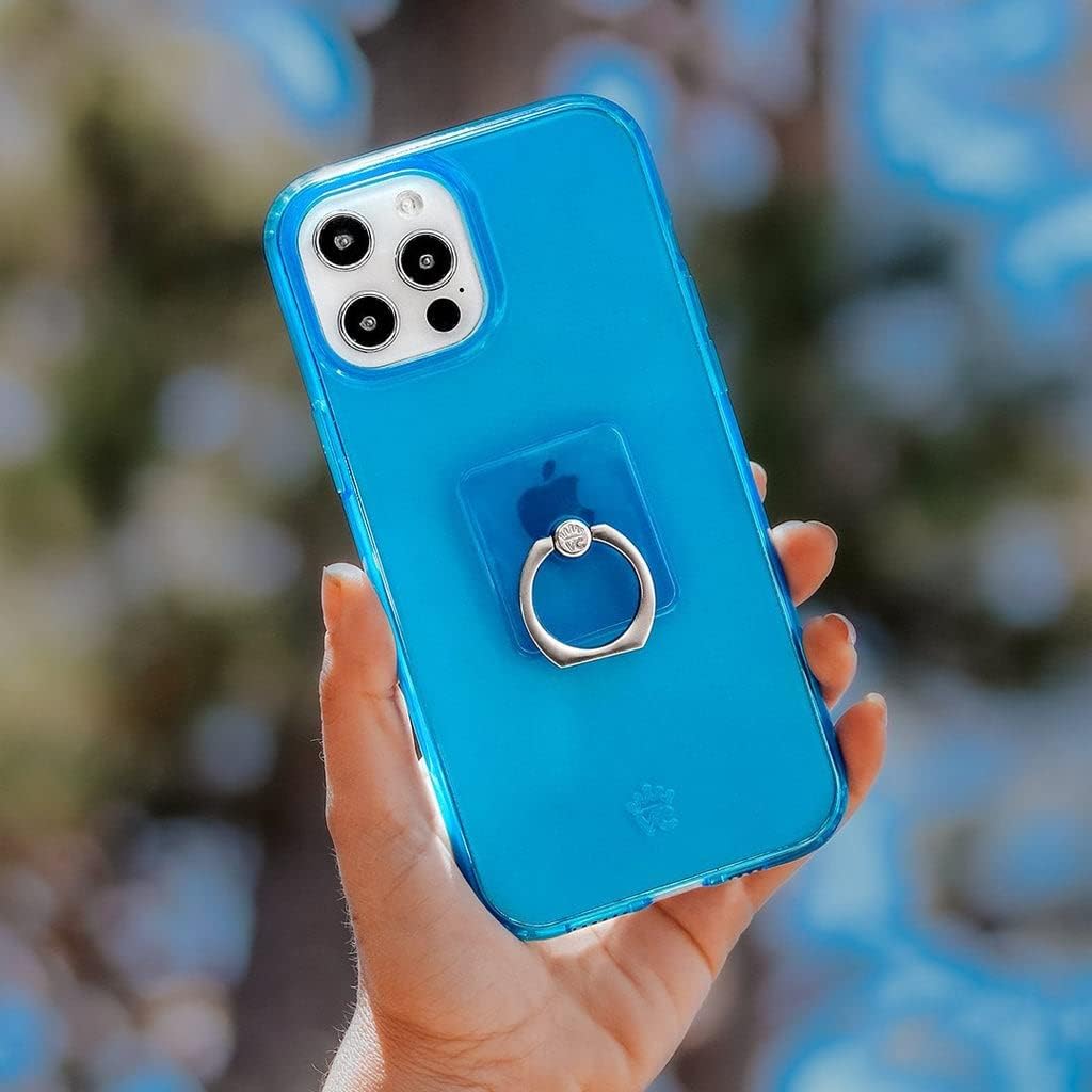 Velvet Caviar Compatible with Neon iPhone 14 PRO MAX Case Blue [8ft Drop Tested] Protective Clear Cases (Neon Blue)