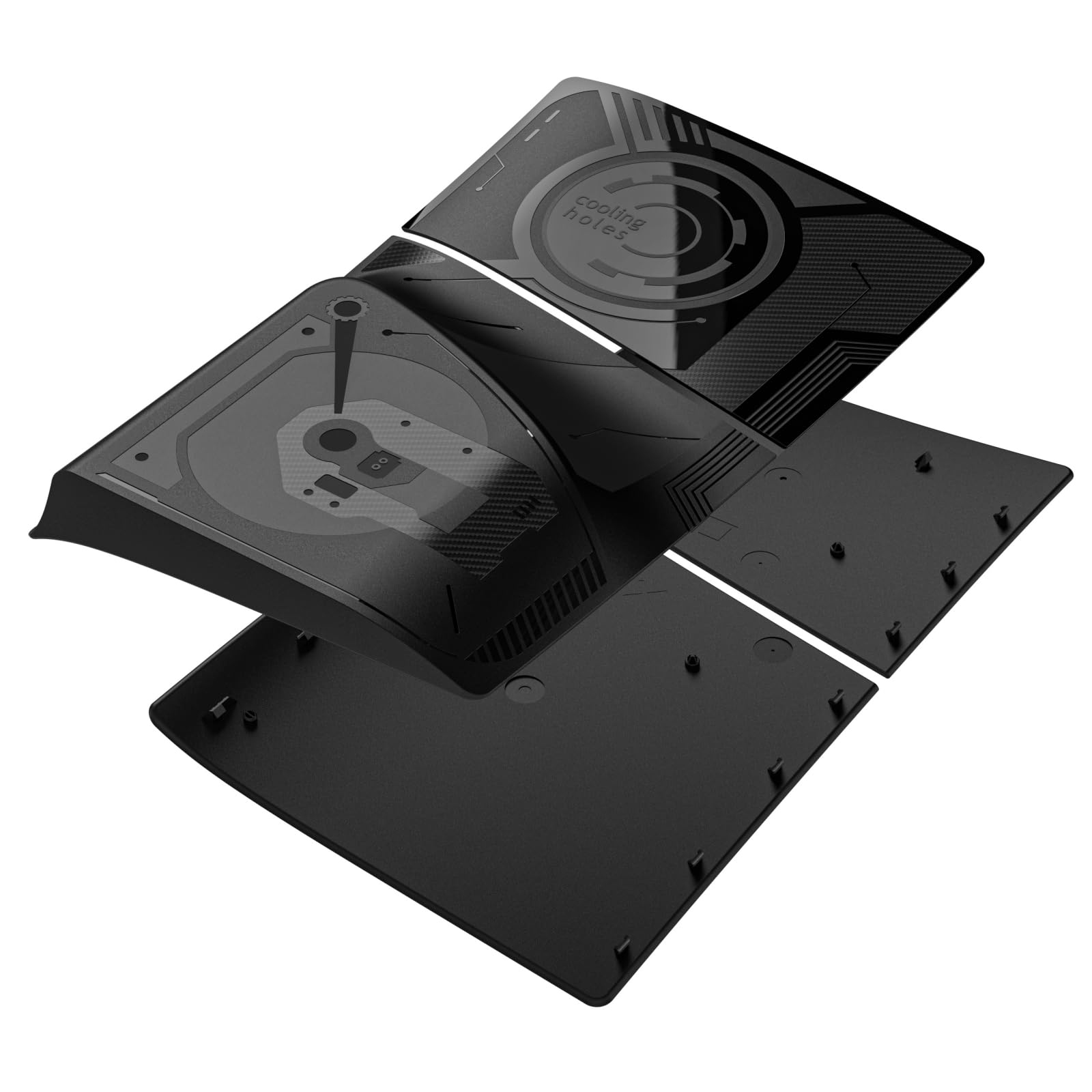Cubierta de placas 5 en 1 versión delgada para consola PS5 Disc y edición digital, paneles de carcasa compatibles con PlayStation 5, accesorios delgados, placas frontales protectoras de repuesto