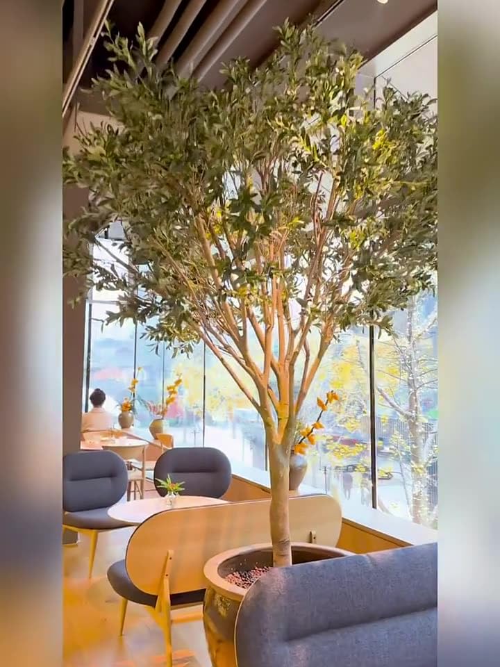 Amazon｜人工樹木 オリーブの木 高木 オリーブの木 鉢植え 人工シルク