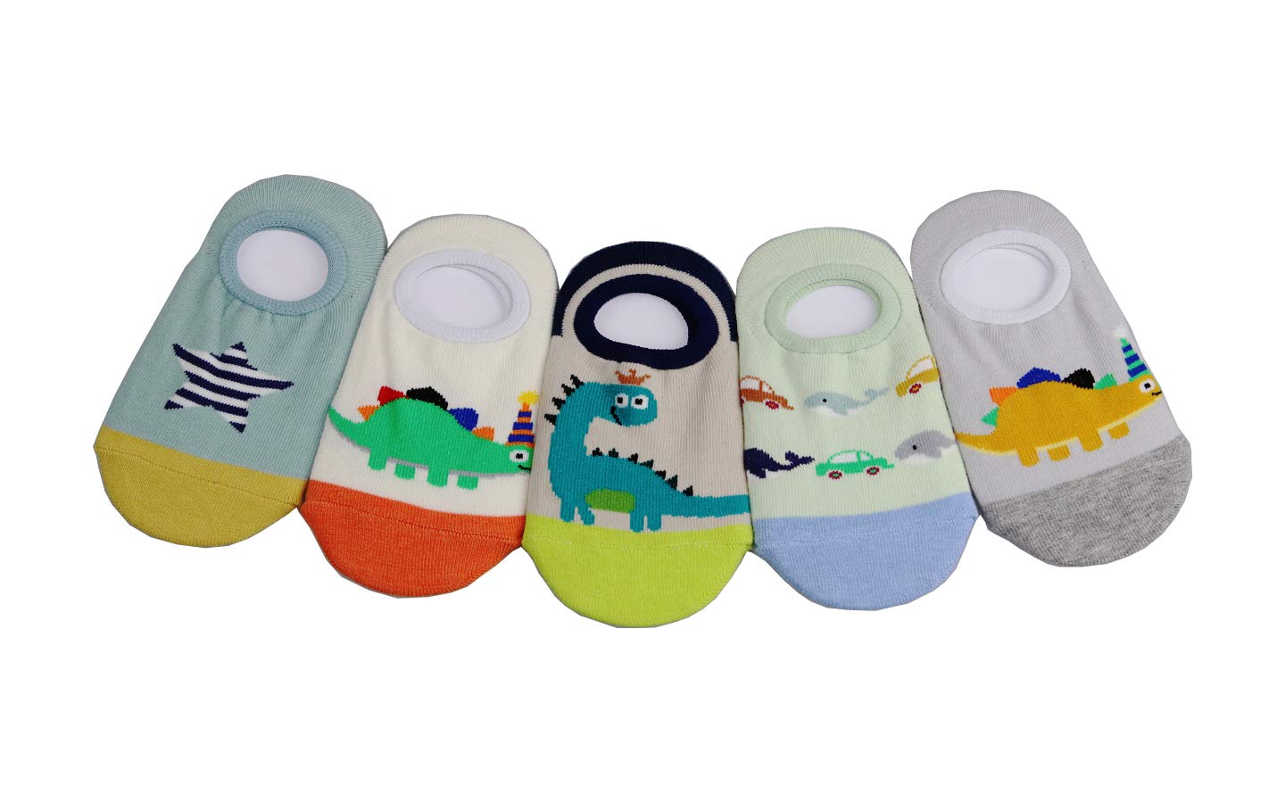 Dino Kids Cute Dinosaur Print Kids Socks 5pairs Premium Toddler