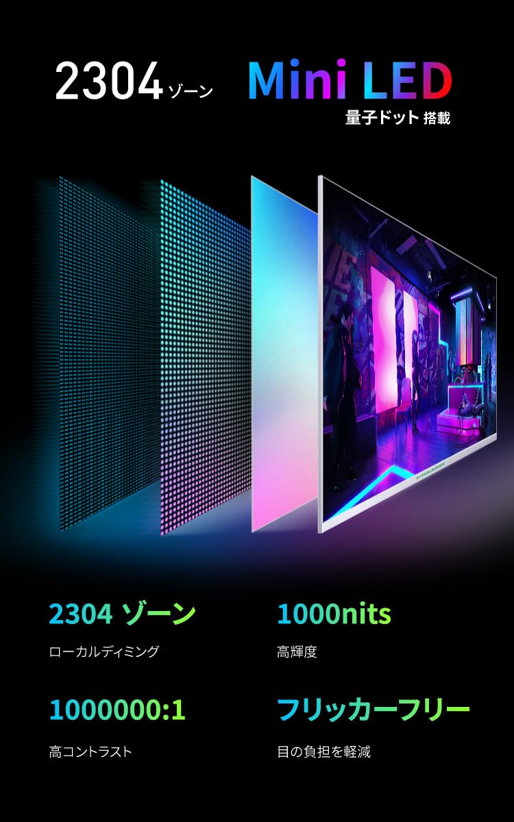 TITAN ARMY p32a6v-pro 量子ドットminiled モニター Amazon.co.jp: TITAN ARMY 量子ドット MiniLED HDR1000 32インチ