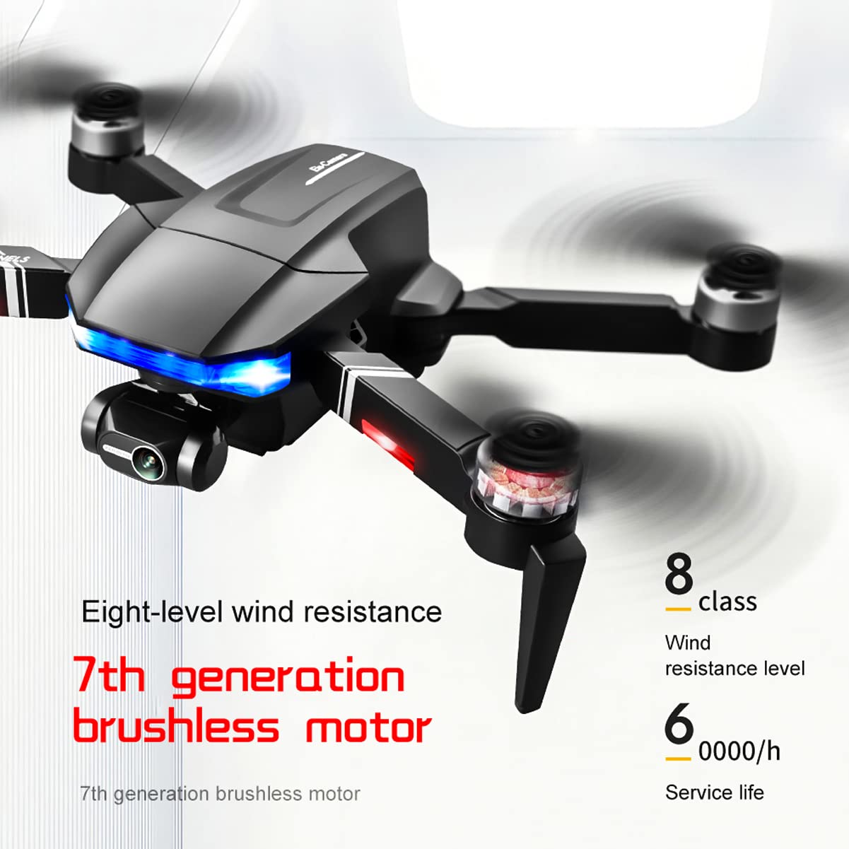 Quadrirotore RC con Doppia Fotocamera 4k, Drone Video per Adulti, Testa Meccanica a Tre Assi, modalità Senza Testa, Trasmissione di Immagini 5G HD, Volo traiettoria, Ritorno a Una Chiave, du