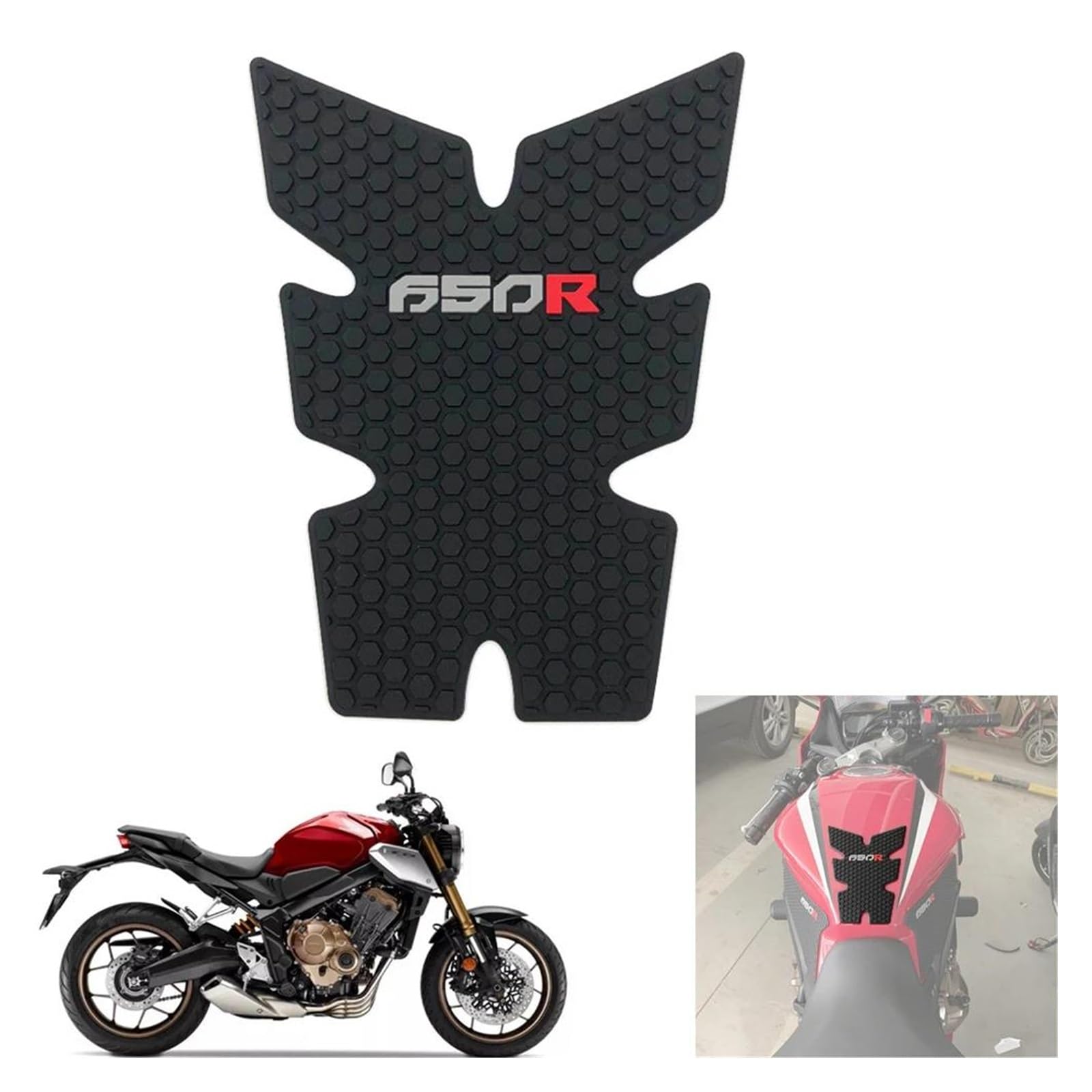 Protezione del cuscinetto del serbatoio Moto antiscivolo Lato Adesivi Serbatoio Carburante Pad Impermeabile Adesivo In Gomma Per CBR650R CB650R CB 650R CBR 650R 2019 2020 2021 2022 Adesivi per serbato