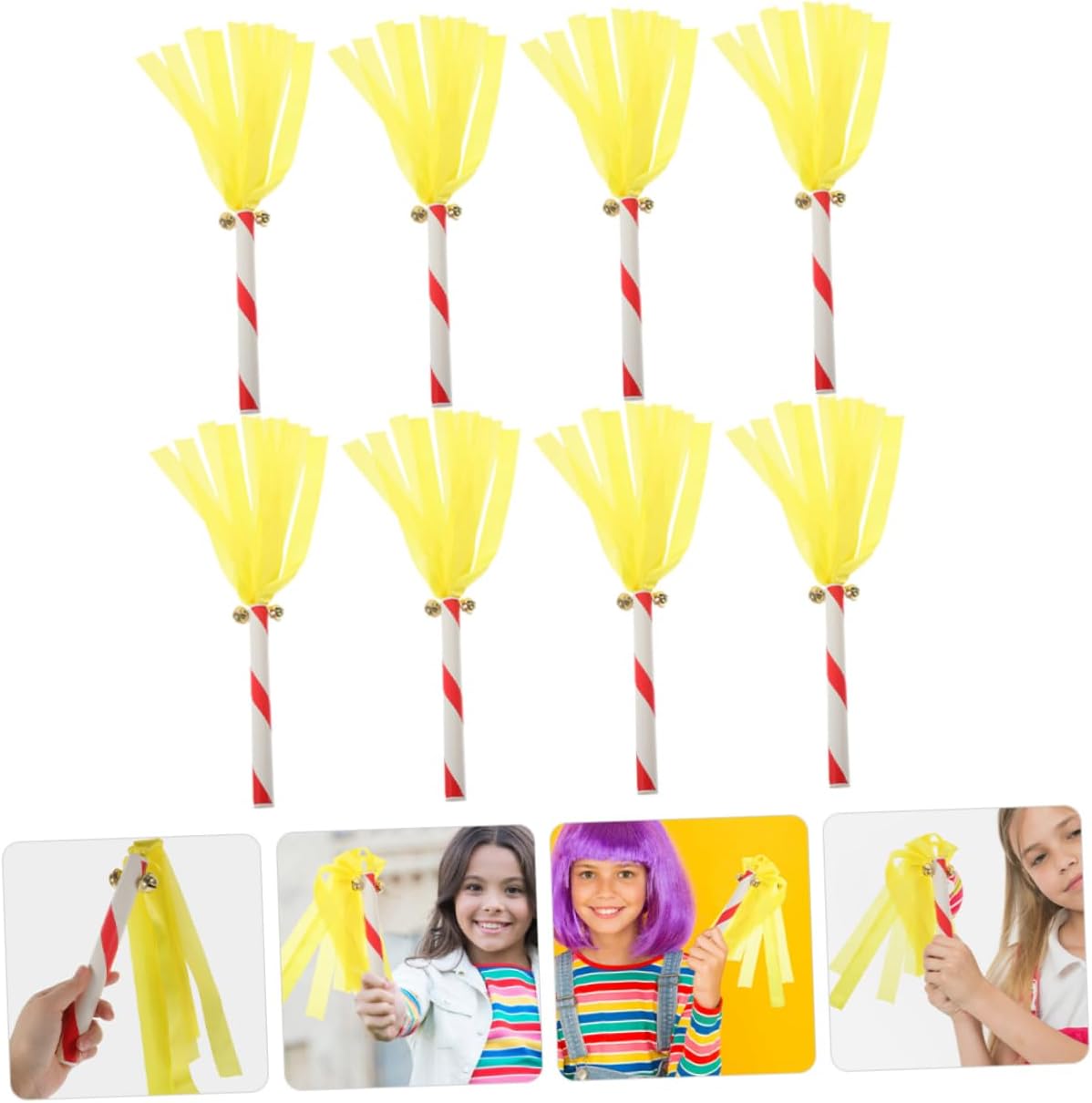 UPKOCH Kindergarten Party Favors Stick Blue Leading Pompoms Metallic Cheering Thunder Pompom Decor Sports Cheer
