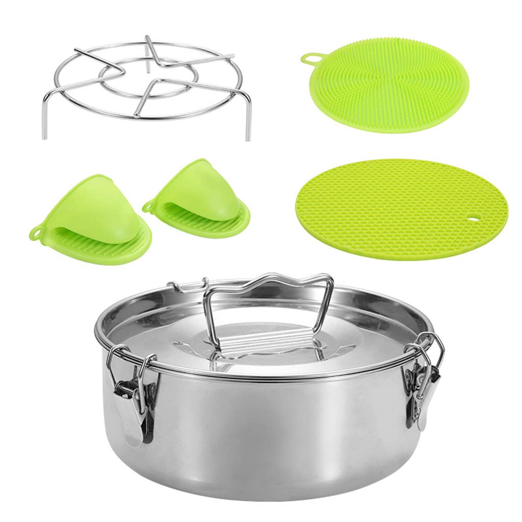 Stackable Insert Pans Accessories Food Stainless Steel For Pressure Cookers