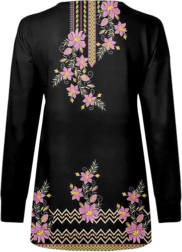 Miniatura 4 de Quarter Zip Sweatshirt Women Loose Trendy Athletic Shirt Blouse Printed Sweatshirts Casual Long Sleeve Tops Pullover