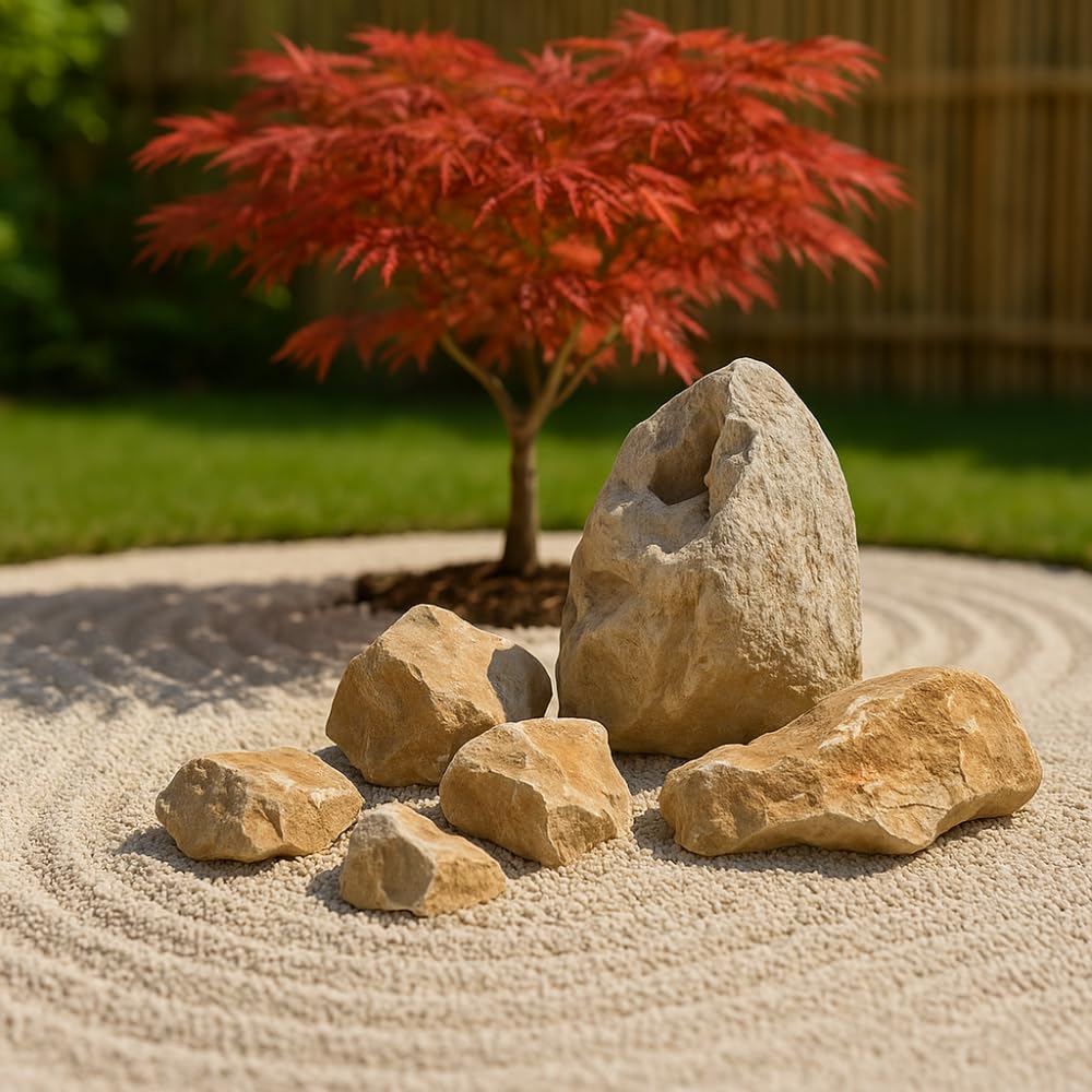 FORTUNATO Rocce Ornamentali da Giardino Versatili, 100-200 mm, Decorative per Aiuole e Vialetti, Confezioni da 10-20 - 25 kg (25, Chilogrammi)