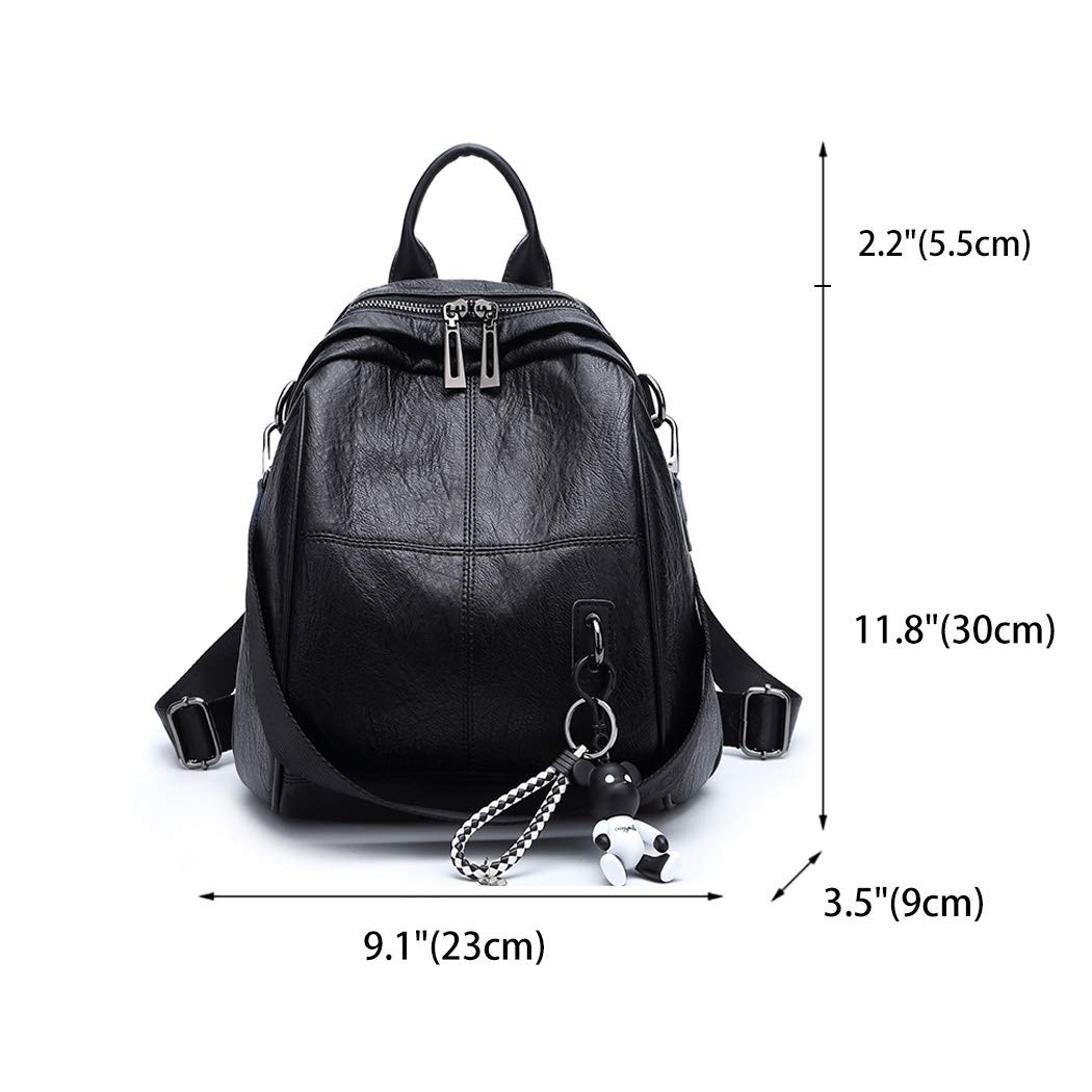 BUKESIYI Donna Borsa Zaino Elegante Zainetto Borse a Tracolla Zaini Antifurto Zainetti 2023 PU Pelle CCIT78302 Nero