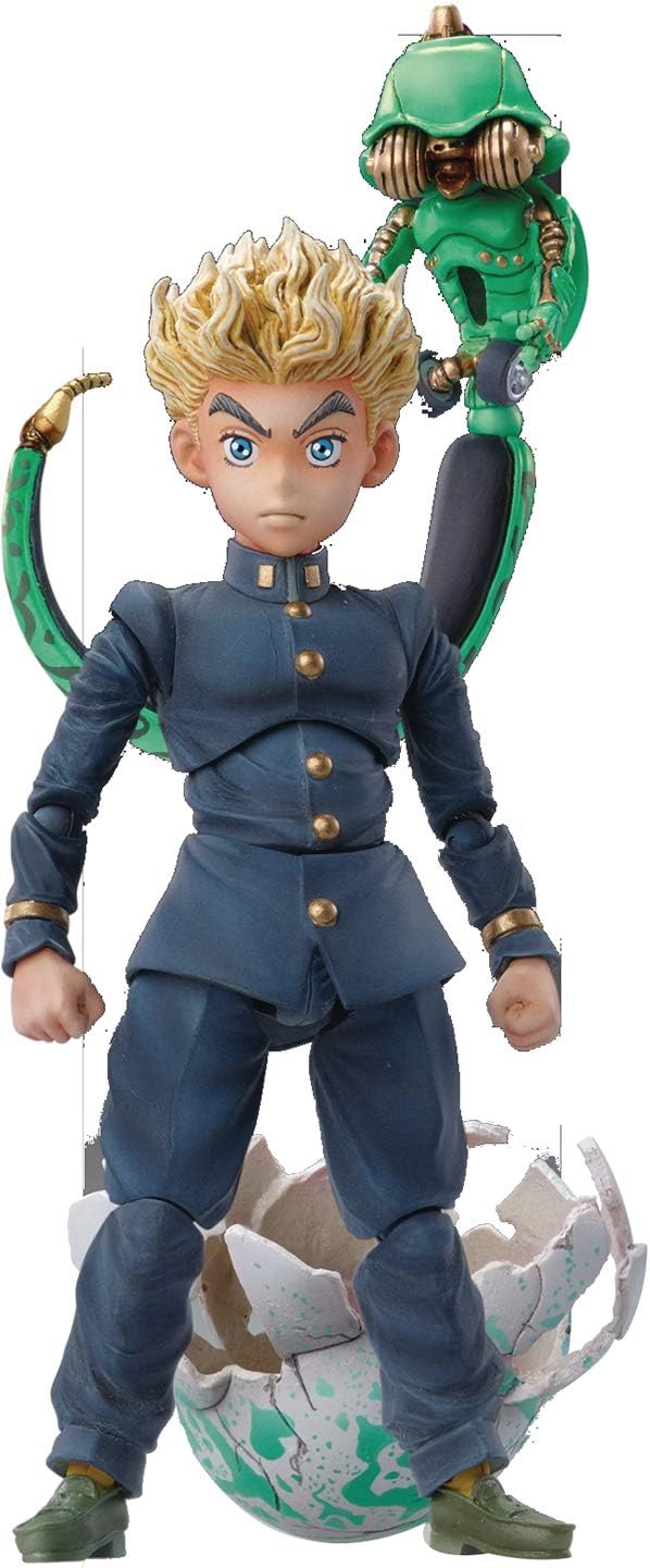 MediCos JoJo's Bizarre Adventure Part 4: Chozo Kado Koichi Hirose & Echoes Super Action Statue Figure, Multicolor