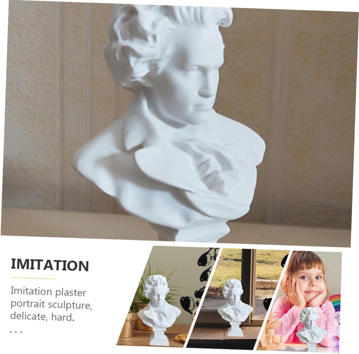 Mobestech Style Classical Portrait European Resin Sculpture Bust Home Decor