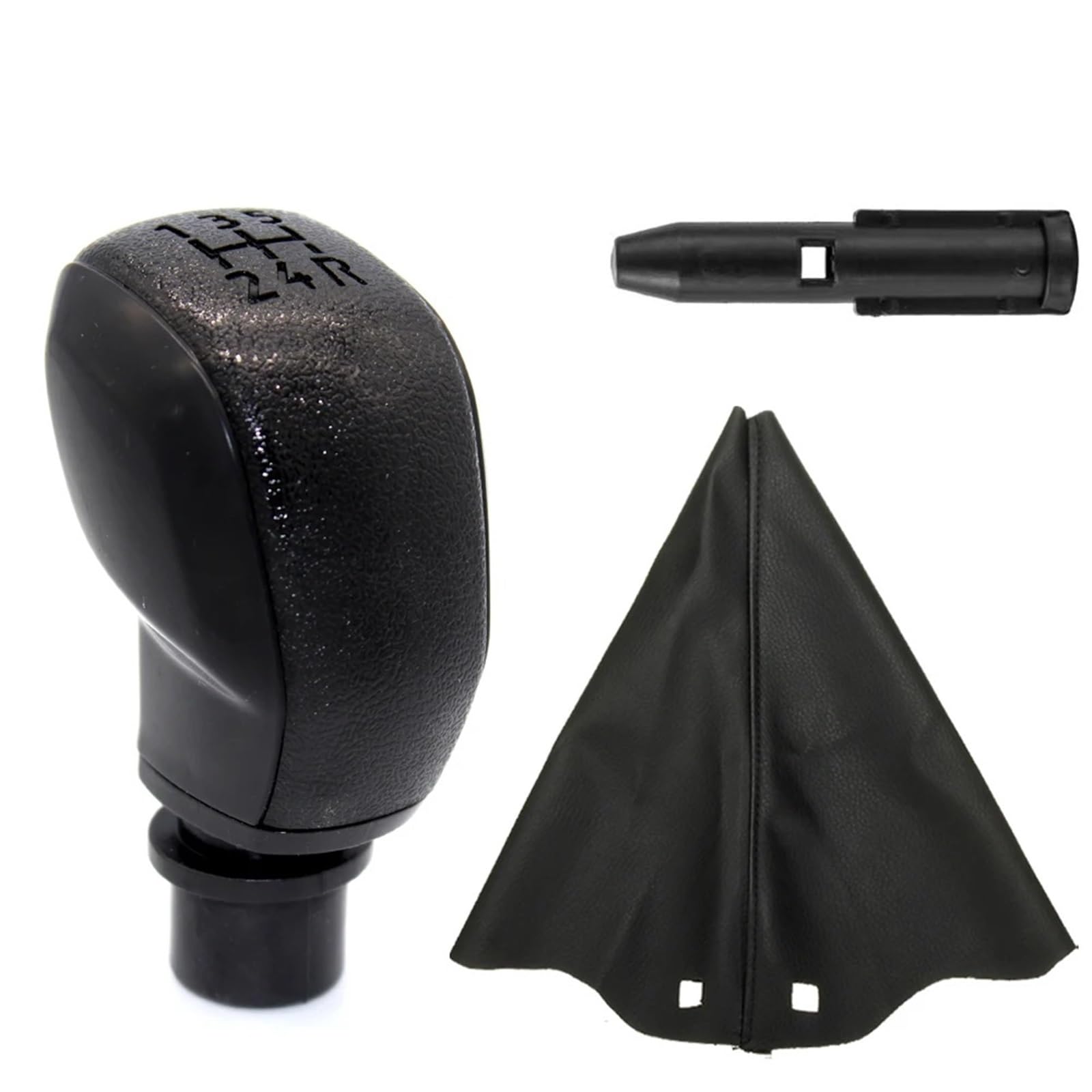 HSUKIHO Car Shift Knob Cover for Citroen for Saxo for Xsara for Xantia for C2 for C3 for C4 Car Gear Shift Knob Manual 5 Speed with Gaiter Cover(Blakc-Set)