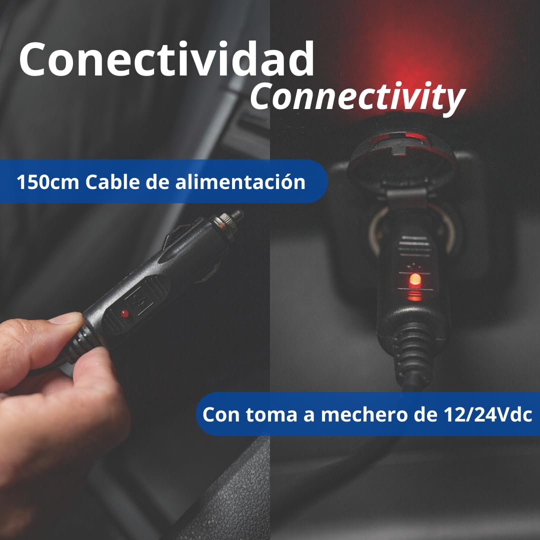 Bandera LED 12-24V 4 Azules 3 Rojos Personalizada Barcelona para Vehiculo