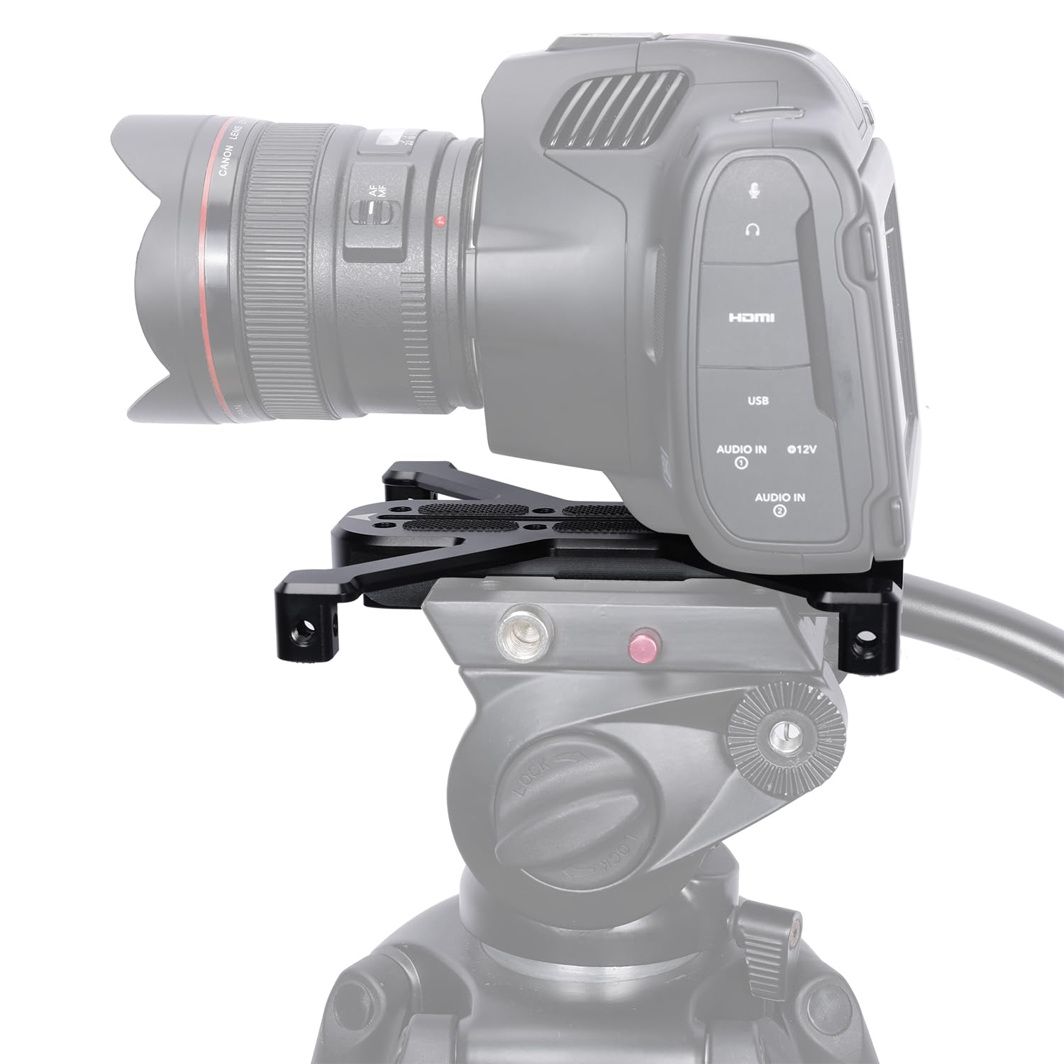 NICEYRIG Piastra a sgancio rapido per fotocamera, compatibile con treppiede universale per fotocamera DSLR con supporto stabile a quattro piedi, design anti-torsione e antiscivolo