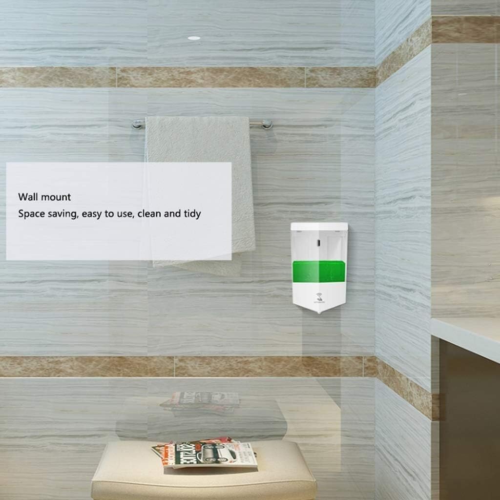 Dispensador de jabón Dispensador de jabón automático Sensor montado en la Pared ABS Dispensador de jabón Transparente for Cocina/baño Escuela Hotel Botella de loción Dispensadores de loción