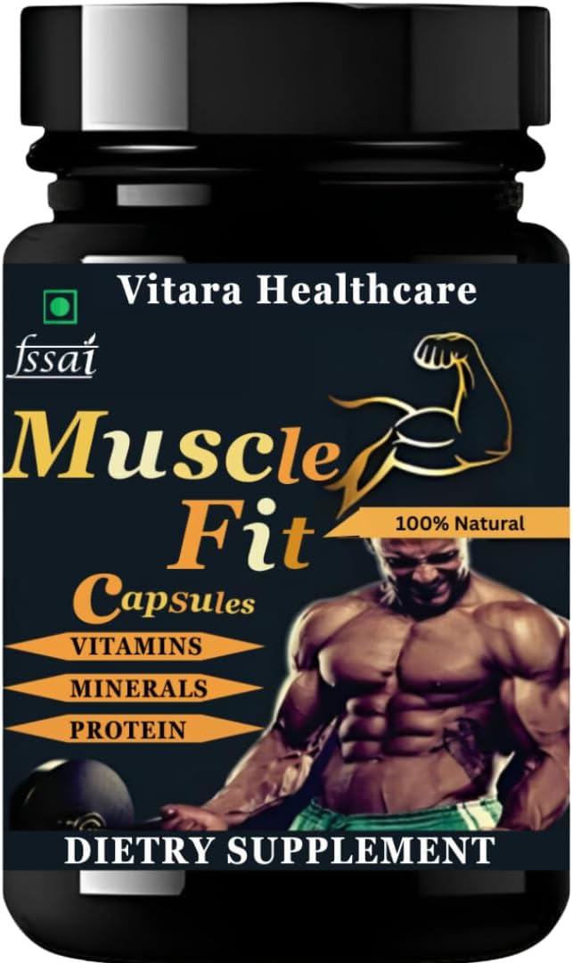 Muscle Fit Capsule Whey Supplement Weight Gain Protein Muscle Gainer Pack of 1 (30 Capsule