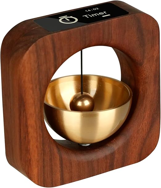 Elegant Wooden Pomodoro Timer Cube Original High-End Quality Desk Timer for Productivity & Focus, Ideal for Work & Study, Beautiful Decorative Object for Home or Office