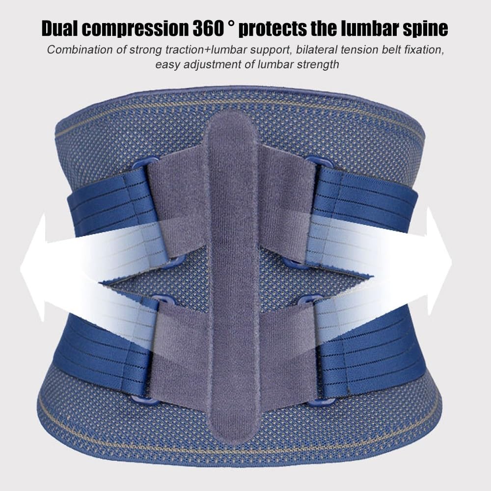 Faja Lumbar con 5 Soportes para aliviar el Dolor Lumbar, Faja Deportiva para la Cintura, Faja Reductora de Cintura, Faja Abdominal Unisex para Adelgazar y Fitness.