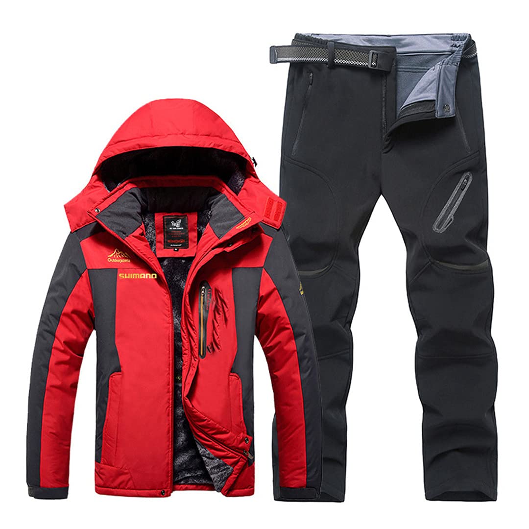 Hcclijo Wasserdichter Winddichter Warmer Dicker Hosen Angelhemd Sport Angelanzug