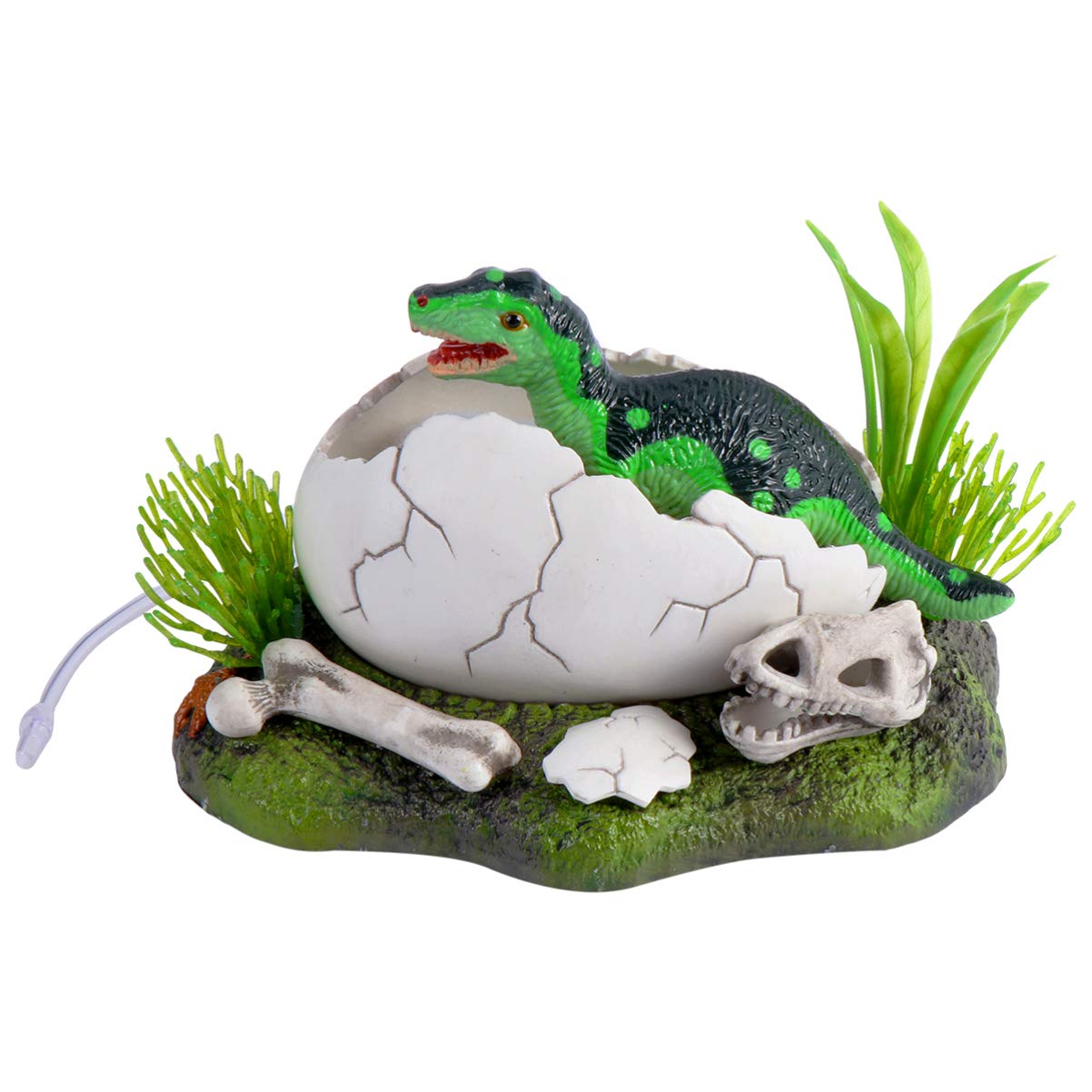 Happyyami 3stücke Aquarium Dekoration Mit Luftblasenfunktion Dinosaurier Ornament Für Fischtank Kreatives Wasserspielzeug Und Versteck Für Fische Und Reptilien Geeignet Für Süß Und