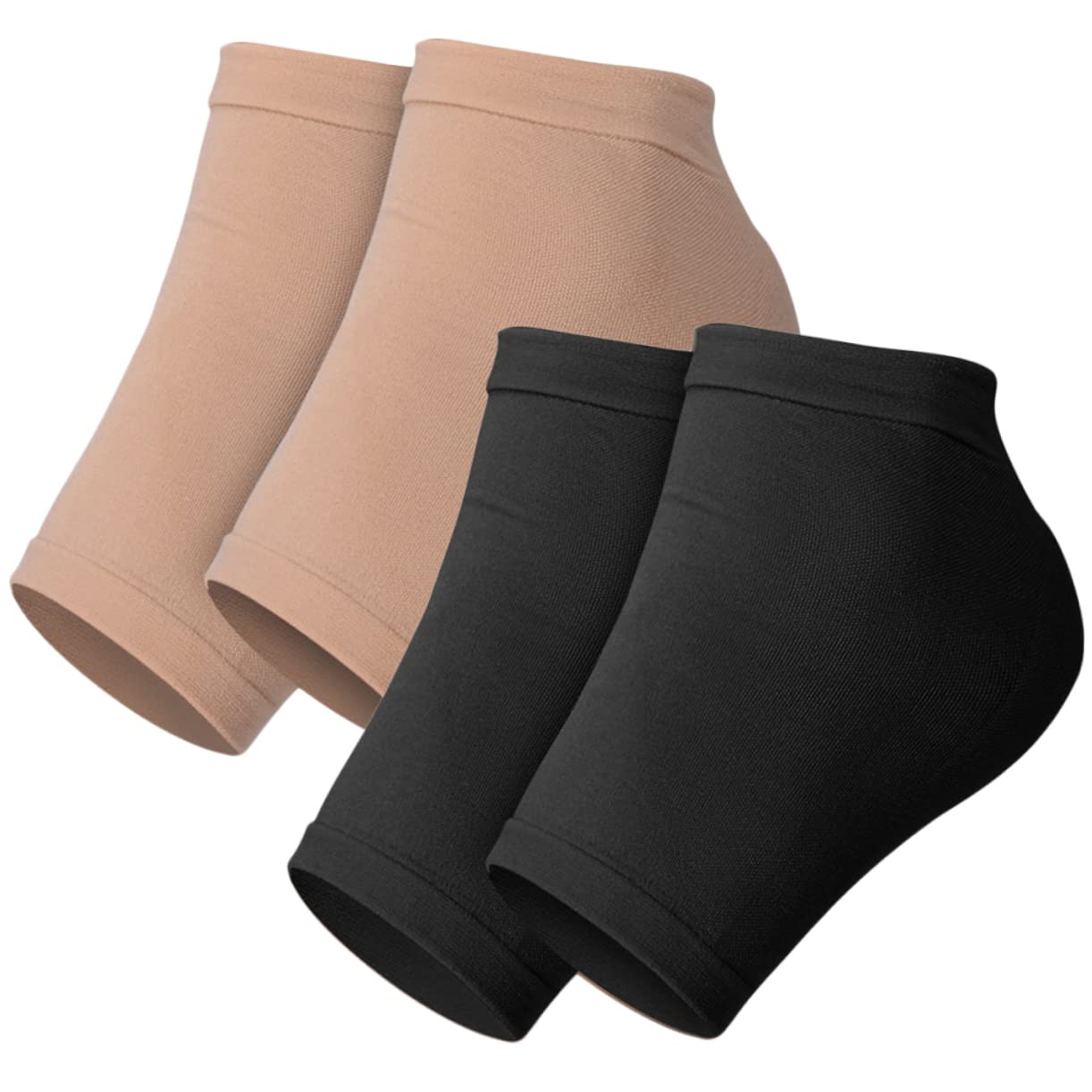 VALICLUD 2 Pairs Breathable Silicone Heel Protectors Portable Toeless Foot Sleeves for Cracked Elastic Foot Care Socks for Men Women Moisturizing and Comfortable Design