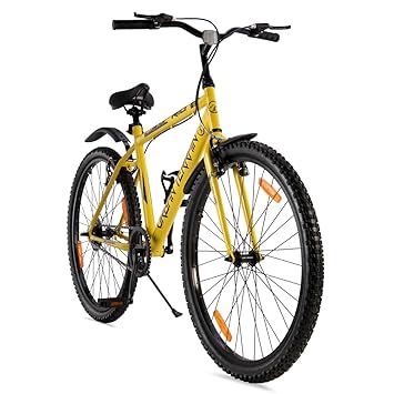 Urban Terrain UT7002S27.5 Rio City Bike with Complete Accessories, Free Cycling Event & Ride Tracking App by Cultsport (18 Inches Frame, Ideal for Unisex, Yellow Black)