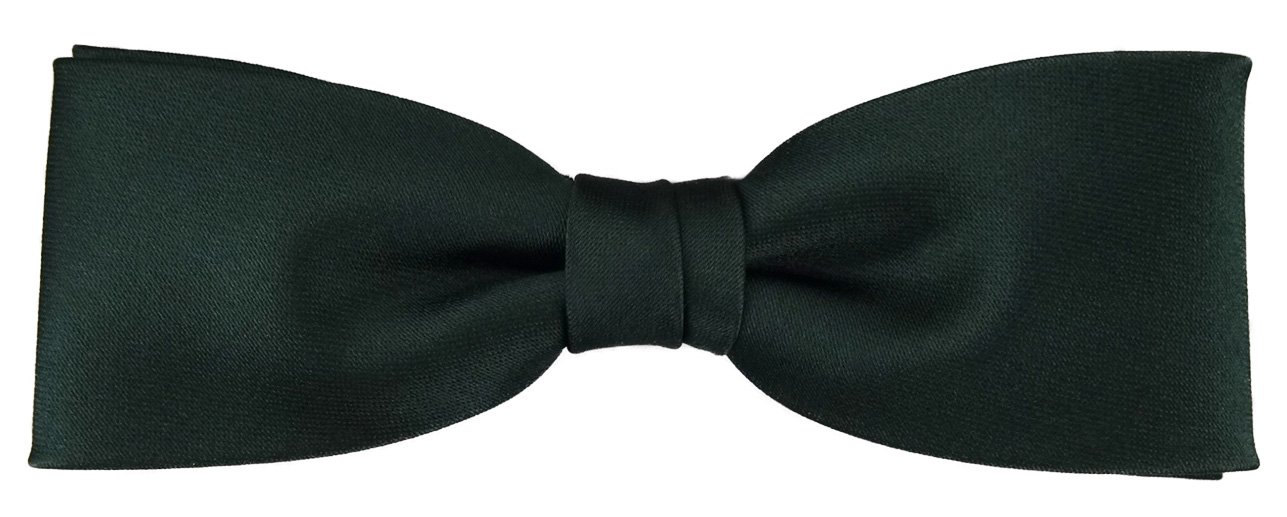 TigerTie prefabricated narrow bow tie in dark green monochrome + Box