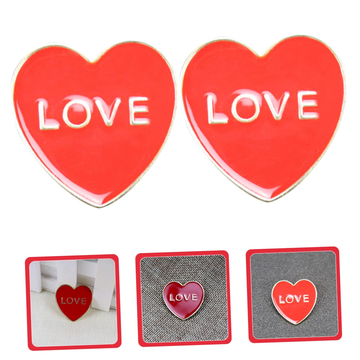 GALPADA 10stücke Herz Broschen Metall Broschen Für Kleidung Schals Hüte Valentinstag Mit Emaille Design Süß Und Für