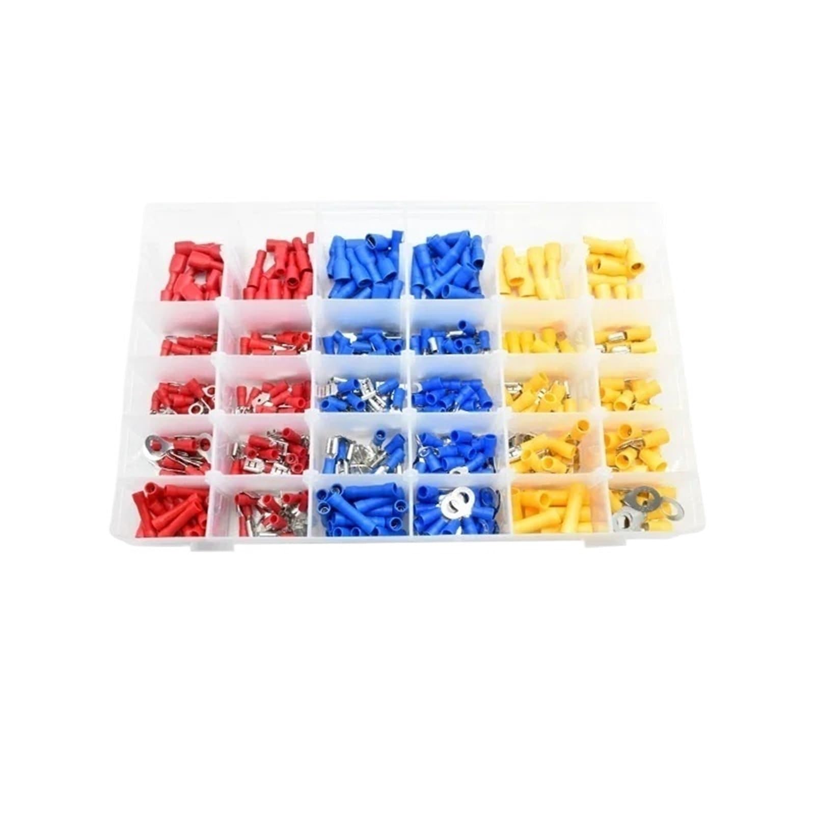 Connecteurs de câbles isolés, 480 pièces, bornes à sertir électriques pressées froid, assortiment cosses anneau, fourchette, Kit Pour Les Automobiles Et Les Navires