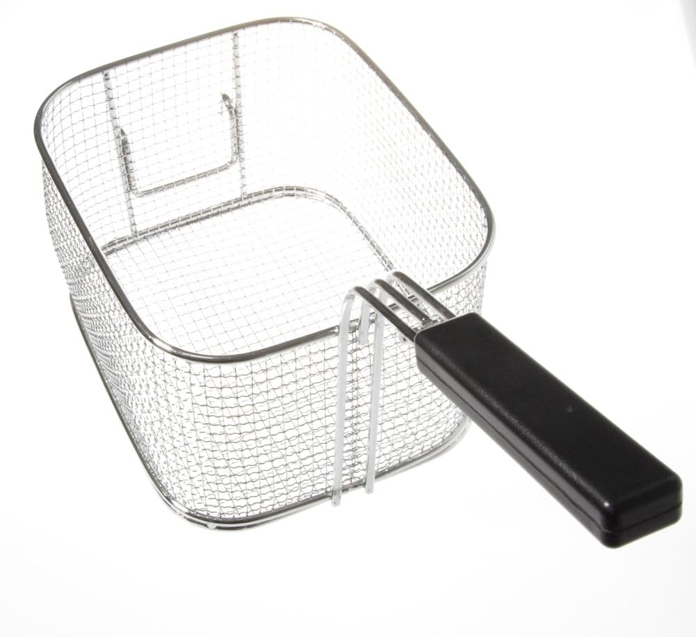 HENDI Cesta para Freír, 8L, 230x190x(H)145mm | Compatible con freidoras HENDI 215012 y 215029, malla fina, acero inoxidable