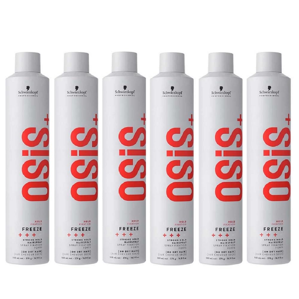 Schwarzkopf OSiS+ Freeze 6 x 500 ml Osis Finish Haarspray für starken Halt