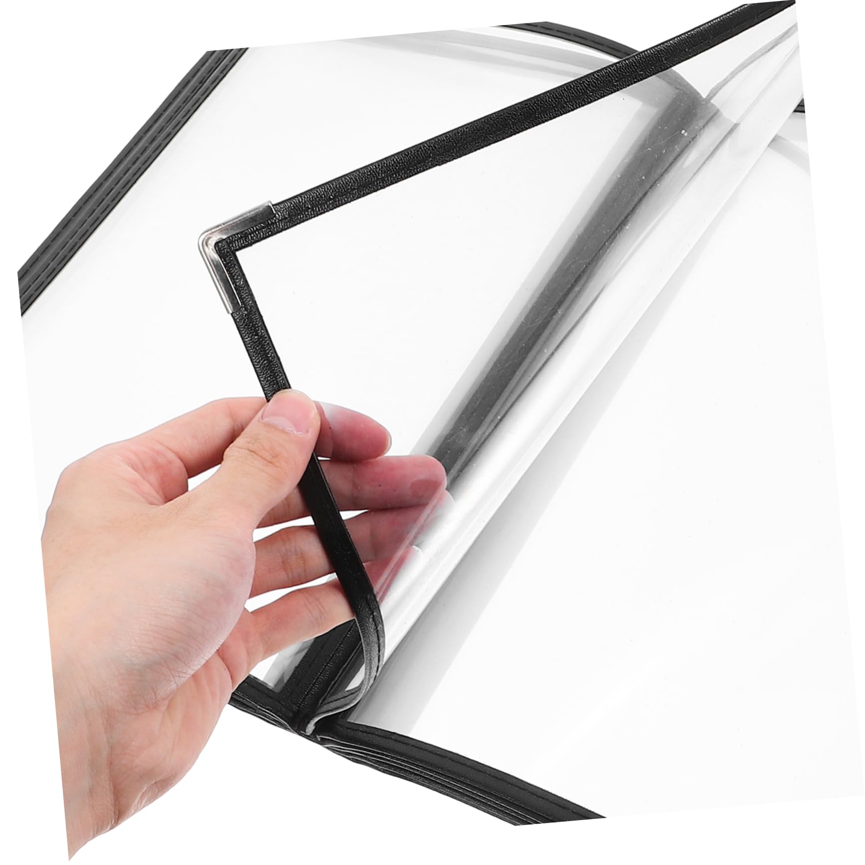 Yardenfun Carpeta para Menús Transparente de PVC Duradero con Páginas para Restaurantes Bares y Cafeterías Portamenús Práctico y Resistente