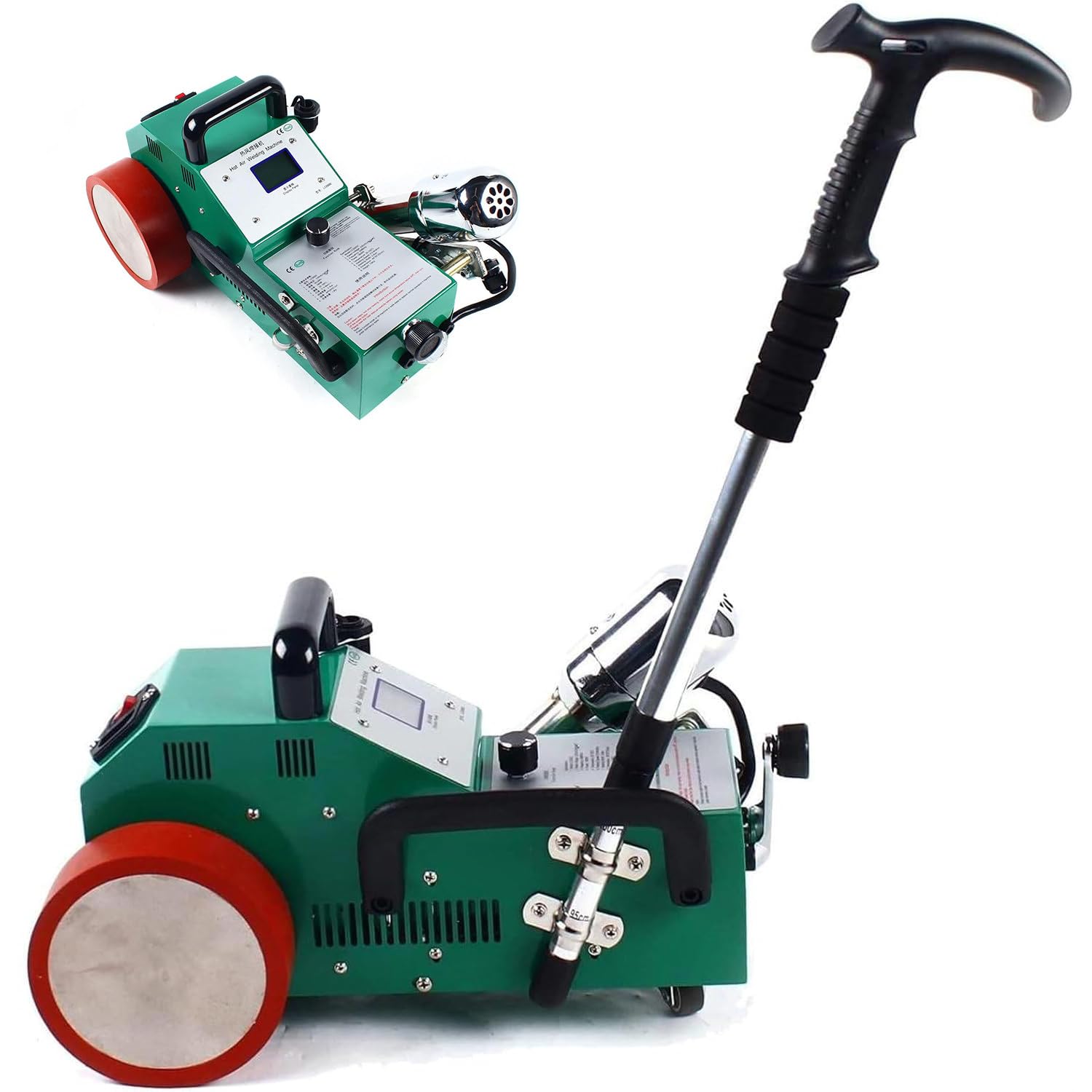 YXYLJOZ 1800W Hot Air Welder for PVC Banner and Tarpaulin, Adjustable Temperature & Speed Edge Welding Kit with Positioning Function for Outdoor Fabric