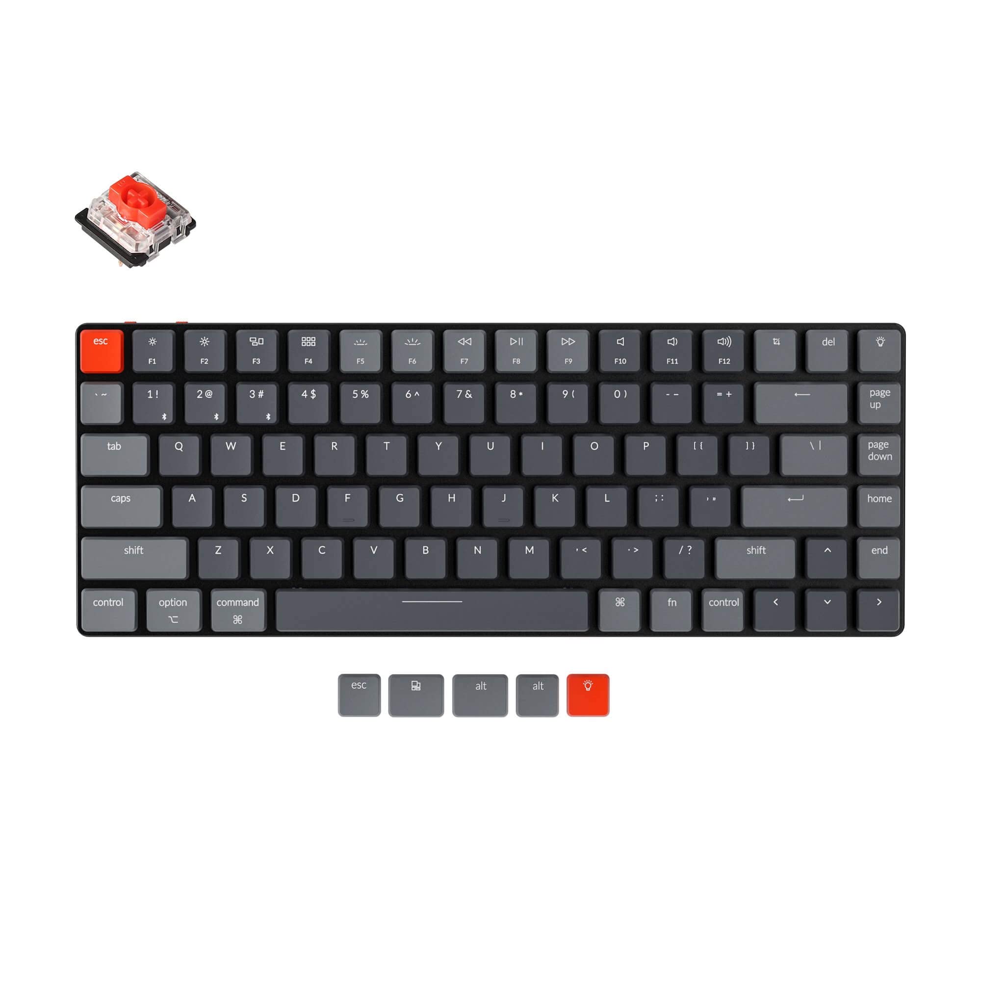 美品Keychlon K3 日本語配列　赤軸 ワイヤレス キーボード　RGB Amazon | 【国内正規品】Keychron K3 Version2 コンパクトスリム75