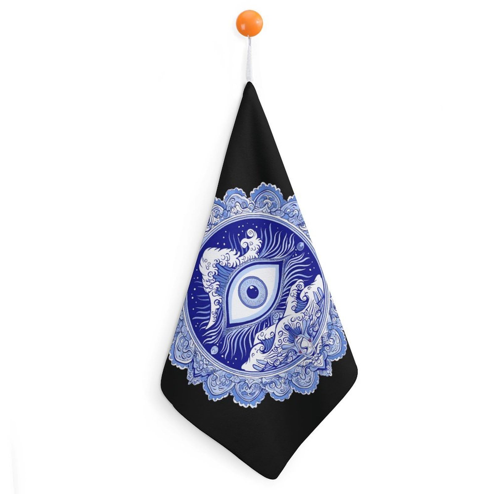CGSBNGHA Matiasma Evil Eye Hand Towel Hanging Face Towels Cleaning Cloths Handkerchief for Bathroom Kitchen