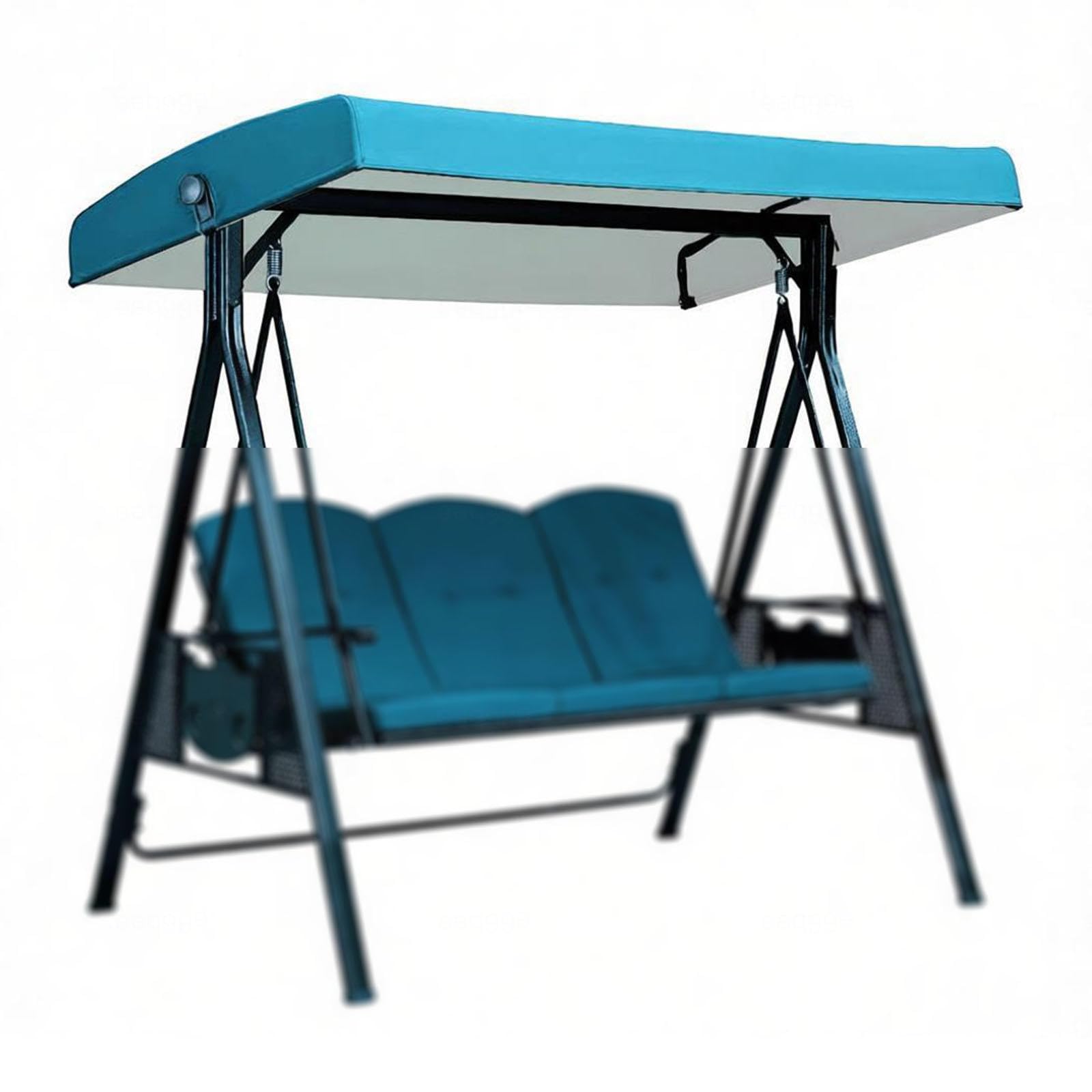 Lhcxkjgs Royalblue 210D Coated Oxford Fabric Canopy For Swing 75 X 47 X 7.8 In Waterproof, Uv-Resistant Patio Swing Canopy For Lawn Garden,
