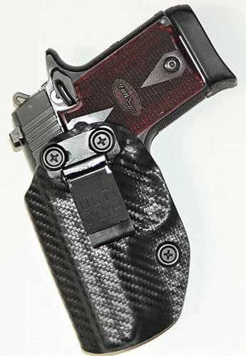 Miniatura 5 de REVKEL Custom IWBAIWB Kydex Holster CCW para pistola de bolas de pimienta UMAREX T4E PDP50 en negro táctico policial. Dibujo a mano derecha. Hecho a
