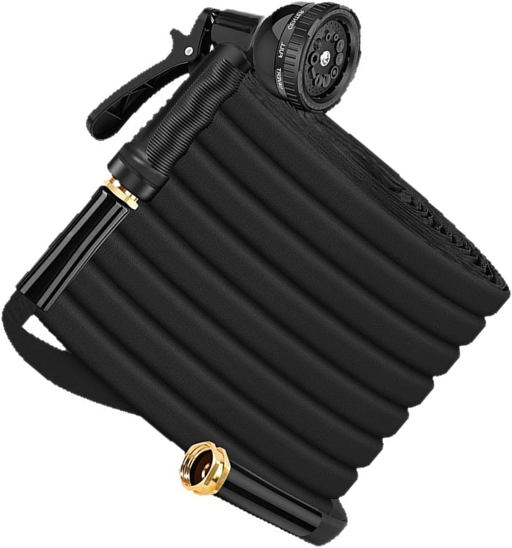 50FT Non-Expanding Garden Hose,Flexible Ultra-Light Water Hose,Multiple Layer PVC,Burst-Regular Lead-Free, Anti-Kink, High-Pressure Freeze Strong Water Hose